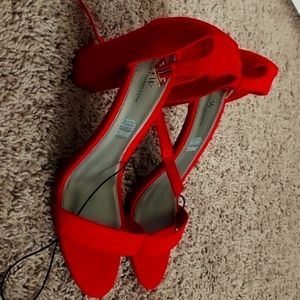 Worthington Red Chunky Heels